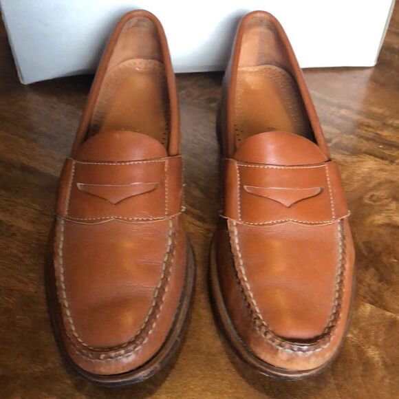 Brooks Brothers Vintage 90’s tan penny loafer #732 size 9B - Picture 1 of 10